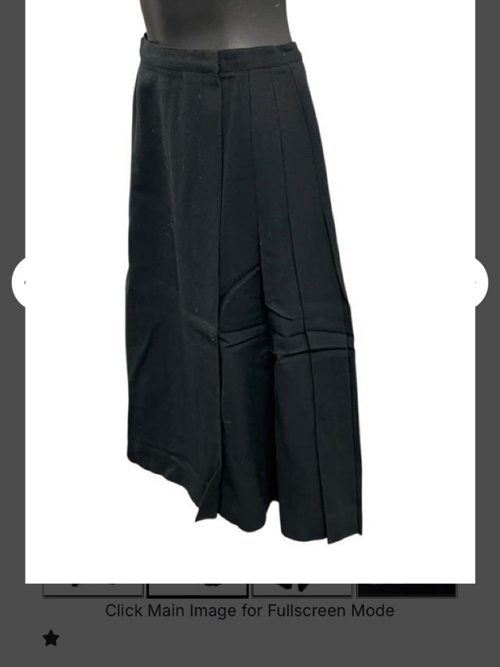 Vintage black wool skirt Saint Laurent